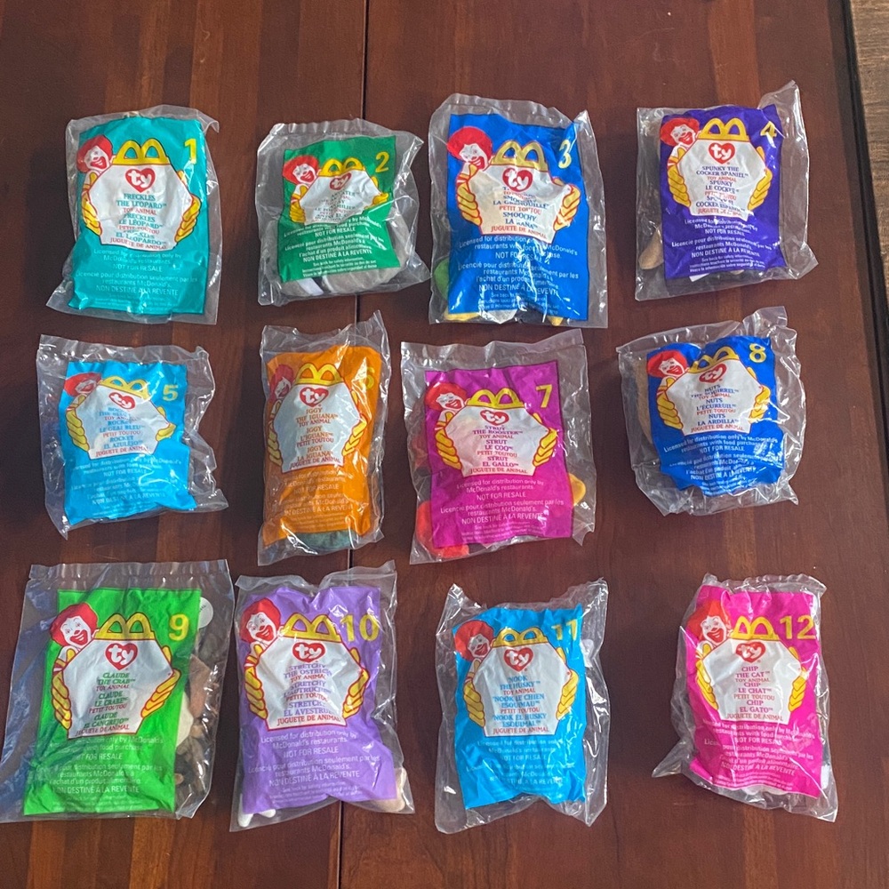 Ty Teenie Beanie Babies set if 12. 1999. NWT